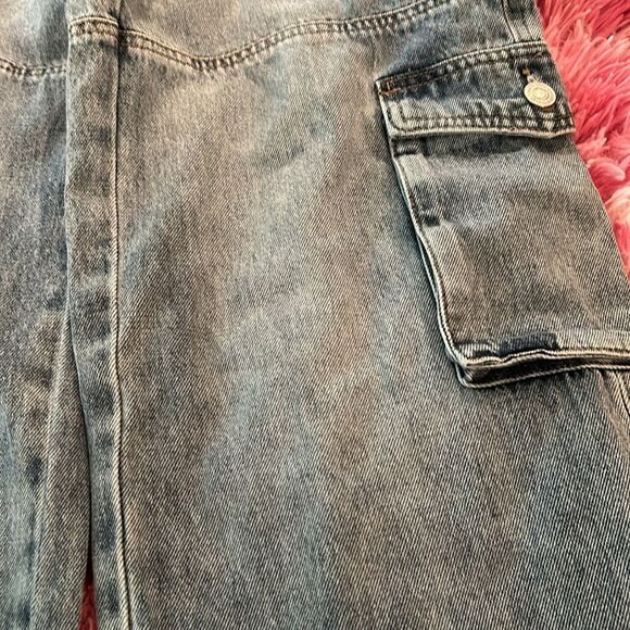 Mica Denim NWT Wide Cargo Jeans, size 24 , adorable - Picture 8 of 13
